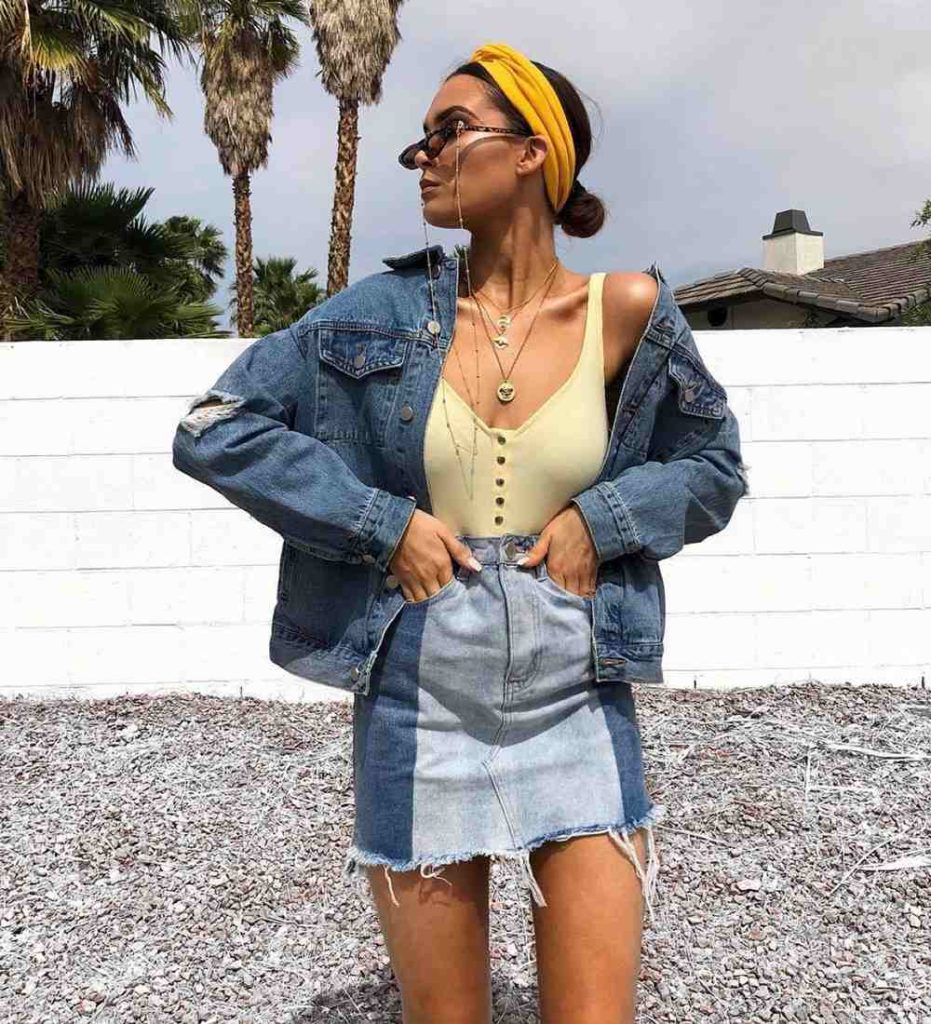 One-Piece Swimsuit + Denim Skirt - Beyoung Blog