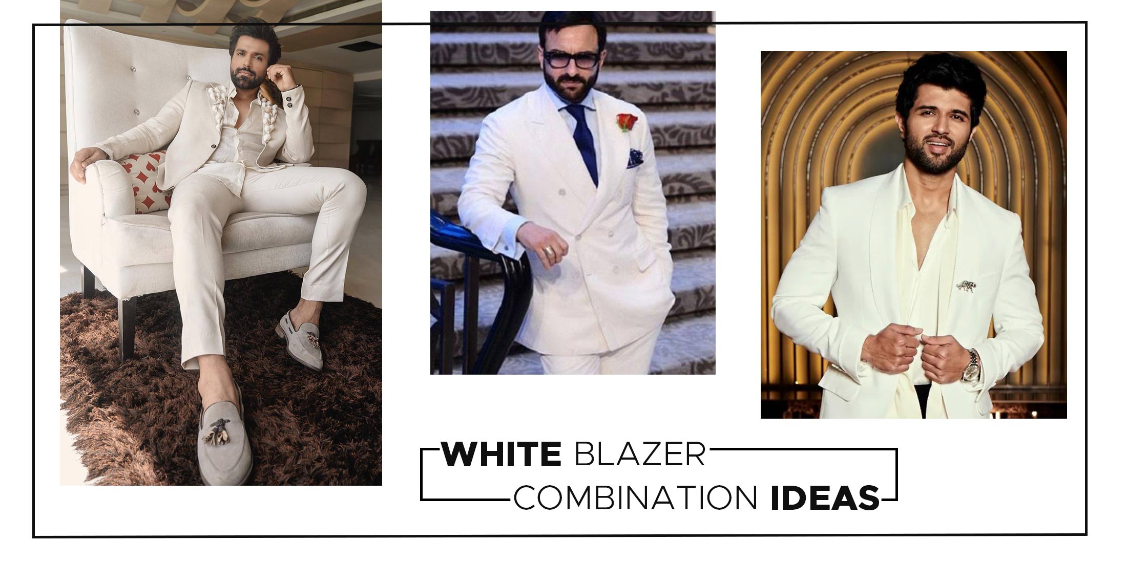 White Blazer Combinations for Men