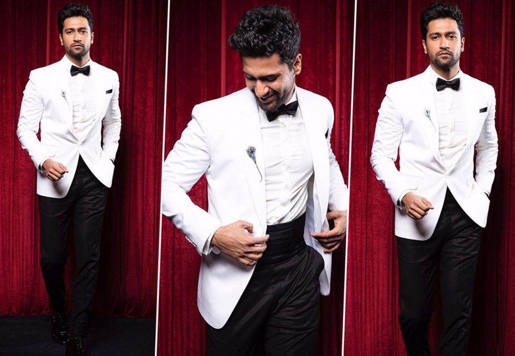 White Blazer Combination with Bow Tie