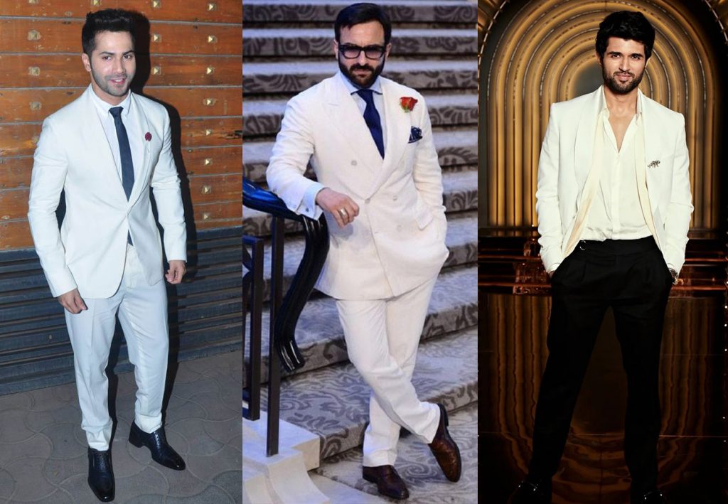 White Blazer Combination with White Shirt