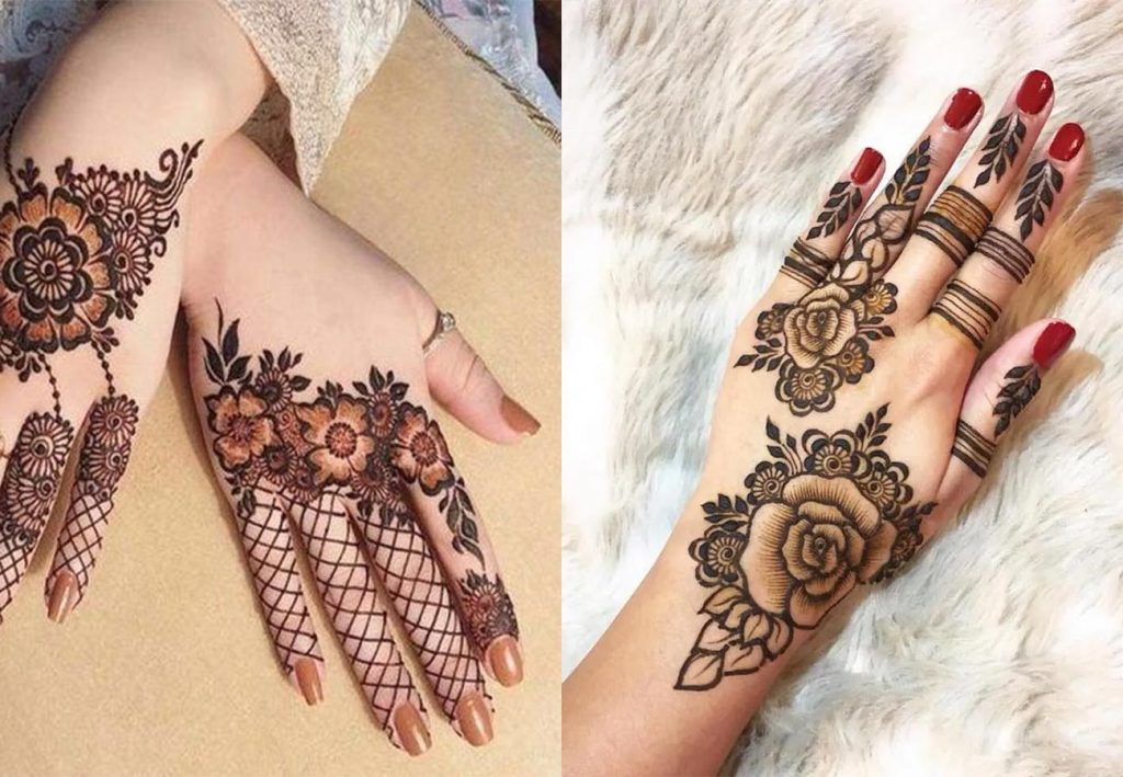 Floral with Spaces: Simple Arabic Mehndi Design
