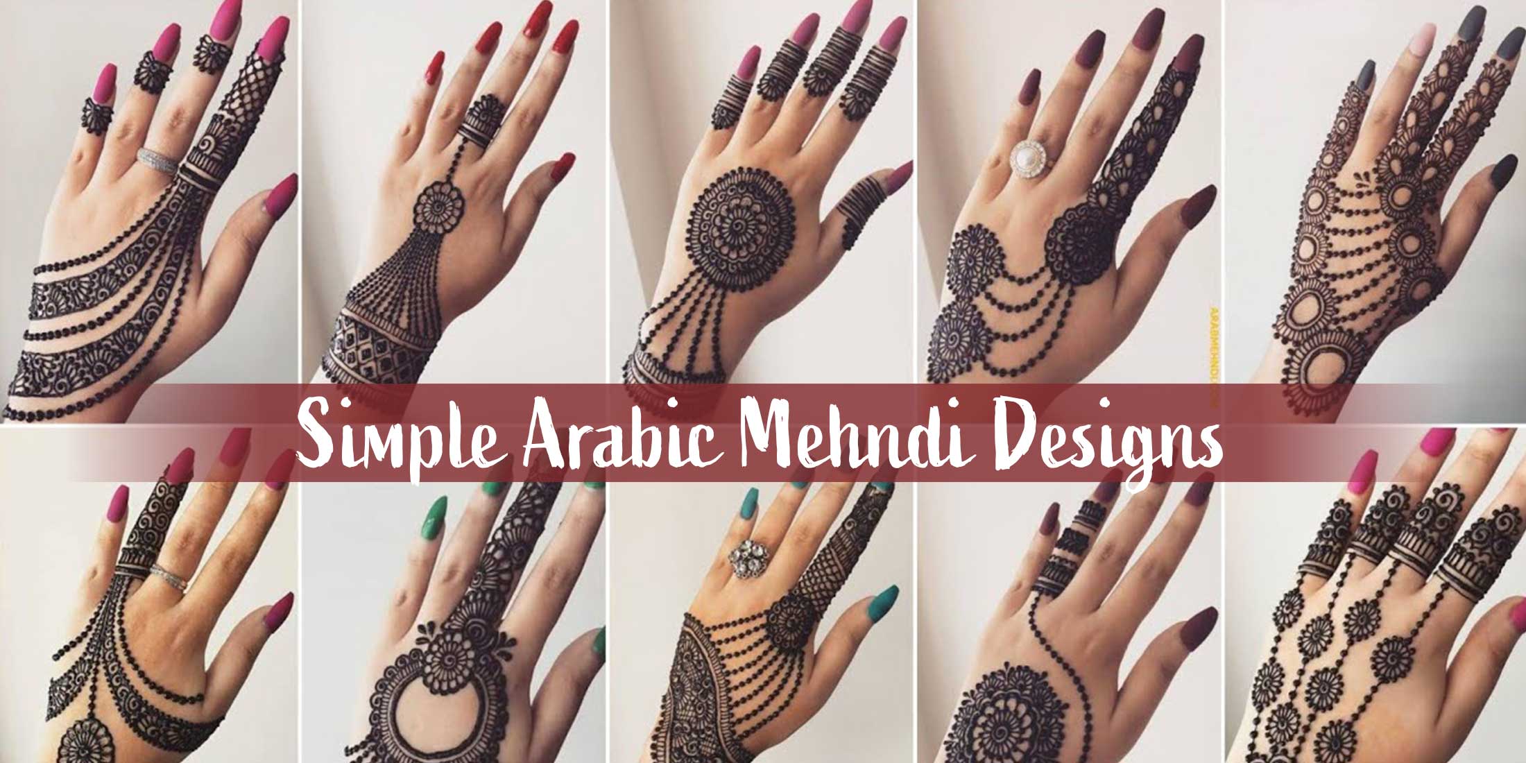 Simple and Easy Arabic Mehndi Designs for Weddings