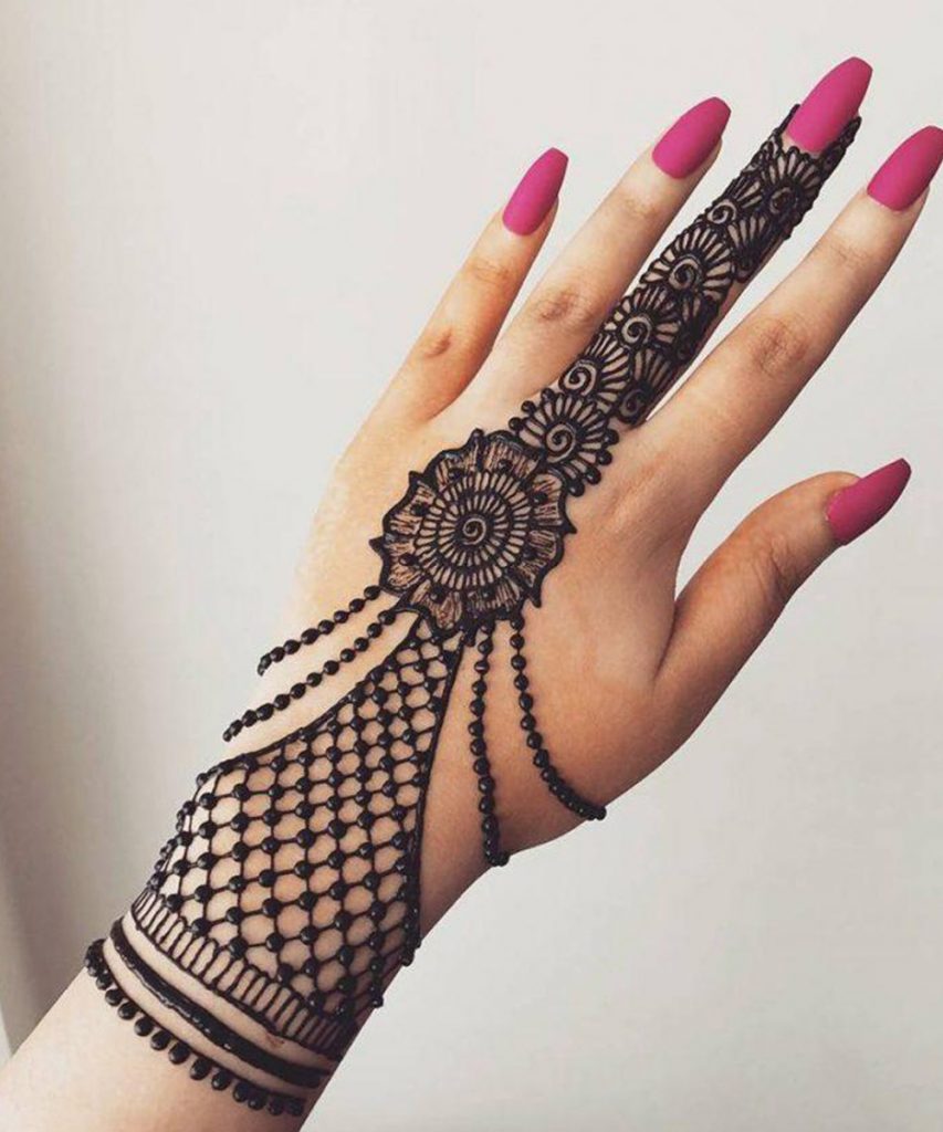 Jewellery Style Easy Arabic Mehndi Design