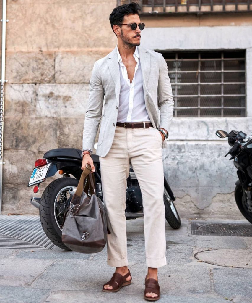 Light Grey Blazer Combination with Chinos