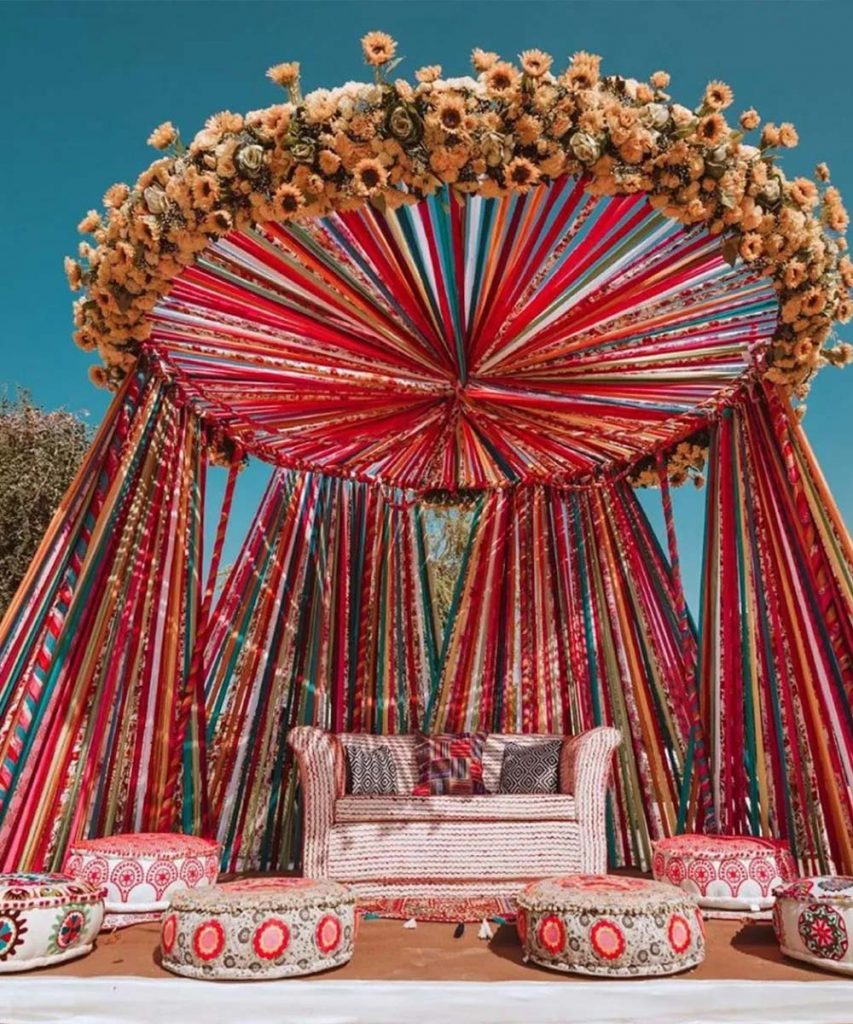 low cost wedding stage decoration