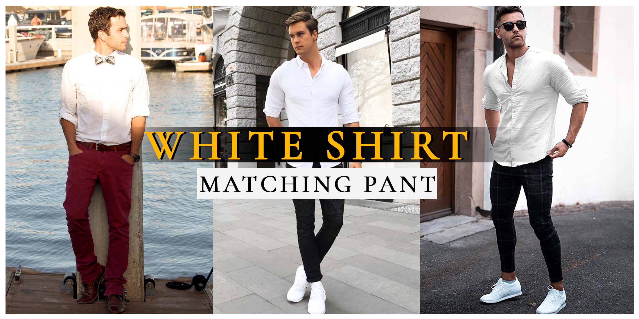 White Shirt Matching Pant Combination