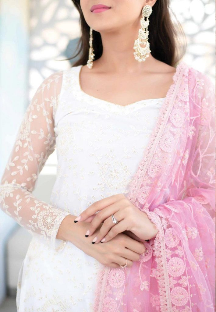 Net Sleeves Kurti Design
