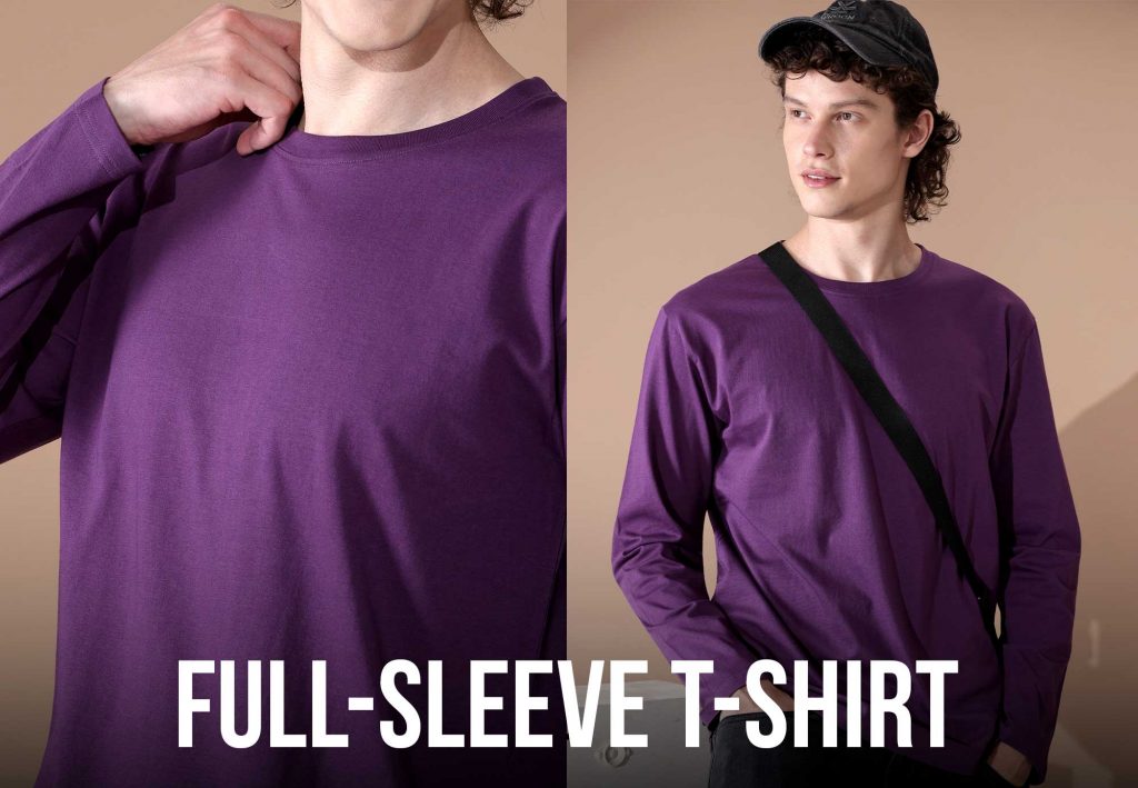 Full Sleeve plain t-shirt for men.