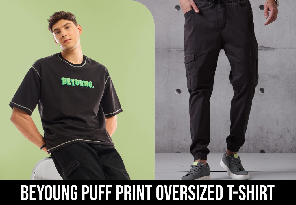 printed oversized t shirt with joggers