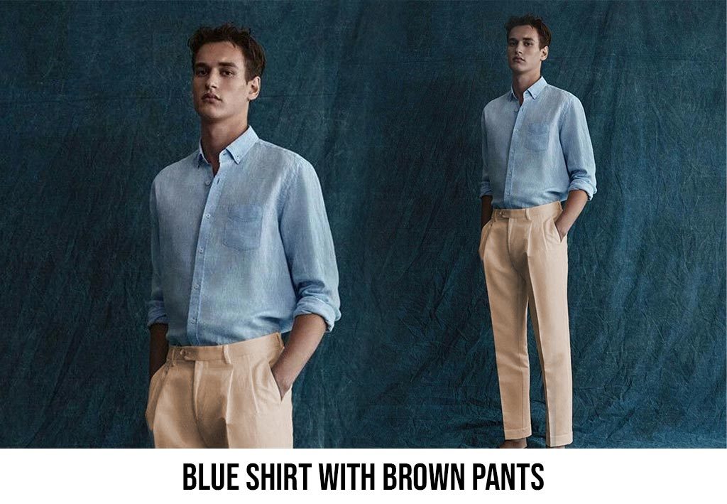 blue color shirt matching pant
