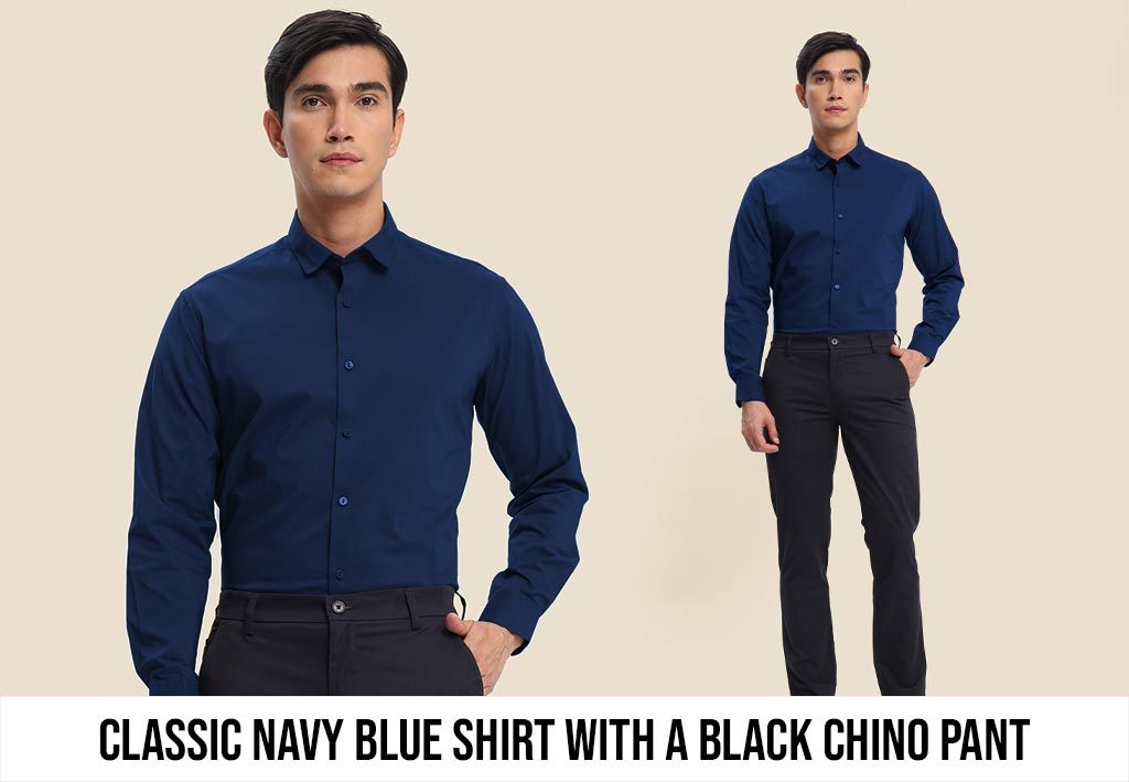 blue shirt matching pant