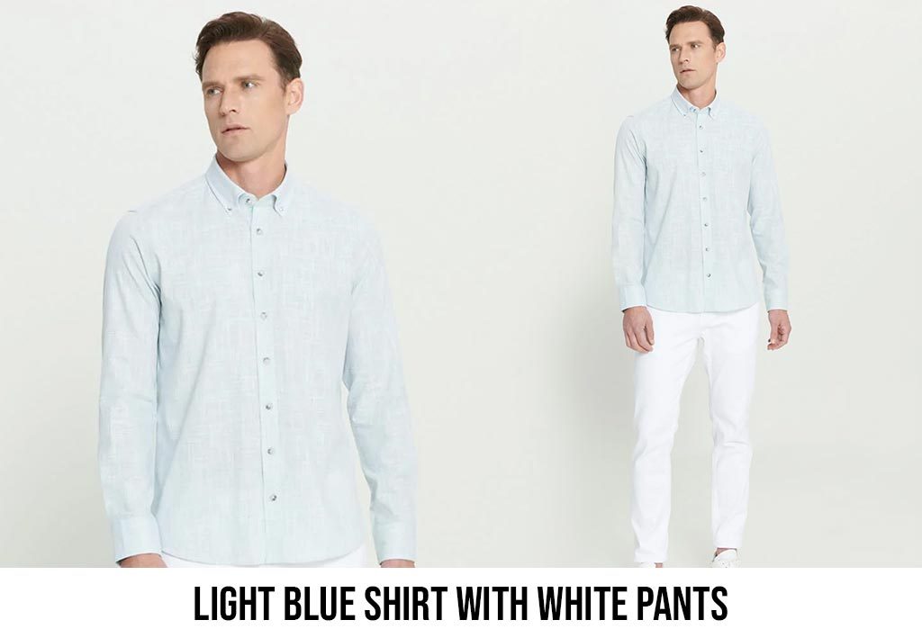 blue color shirt matching pant